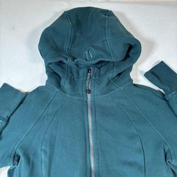 Lululemon Scuba Full Zip Hoodie Size 6 Jasper Green - Picture 6 of 10
